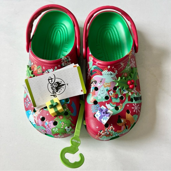 Disney Christmas Crocs Mickey Mouse and Friends Holiday Theme, Size W6/ M4, NWT - Picture 9 of 13